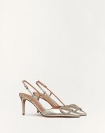 VLOGO GLOW LAMINATED NAPPA SLINGBACK PUMP 80 MM / 3.15 IN.
